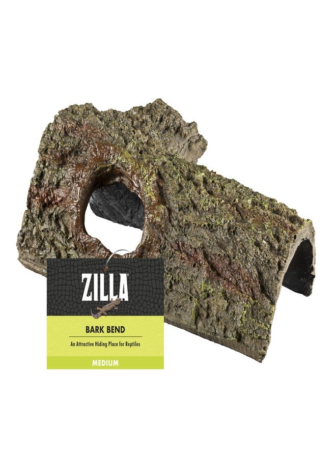 زيلا ديكور حوض الزواحف Zilla Pet Reptile Bark Bends، متوسط الحجم، بني - Image 1